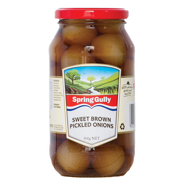 sweet brown pickled onions