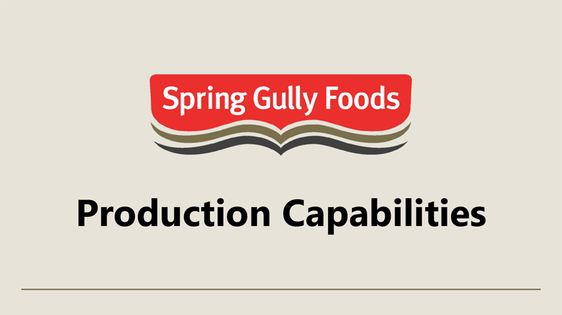 Spring Gully Production Capbabilities